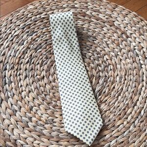 Yellow and Gray Classic Patterned Tie